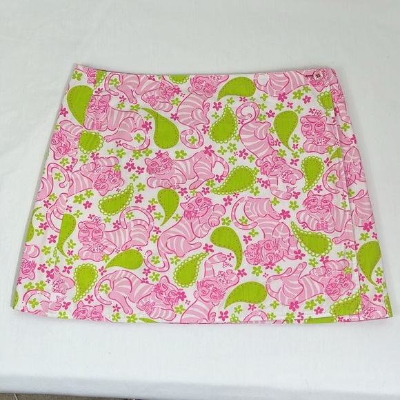 Vintage Lilly Pulitzer Reversible Wrap Mini Skirt - Retired Prints - Picture 6 of 11